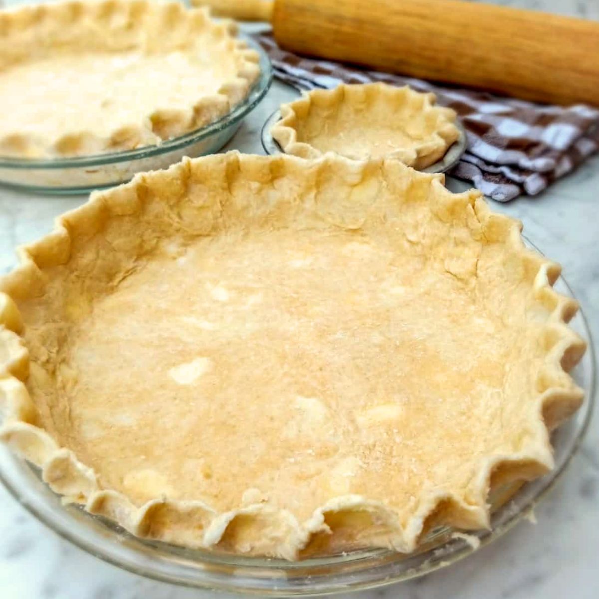 two 9" and one tiny Amish pie crust.