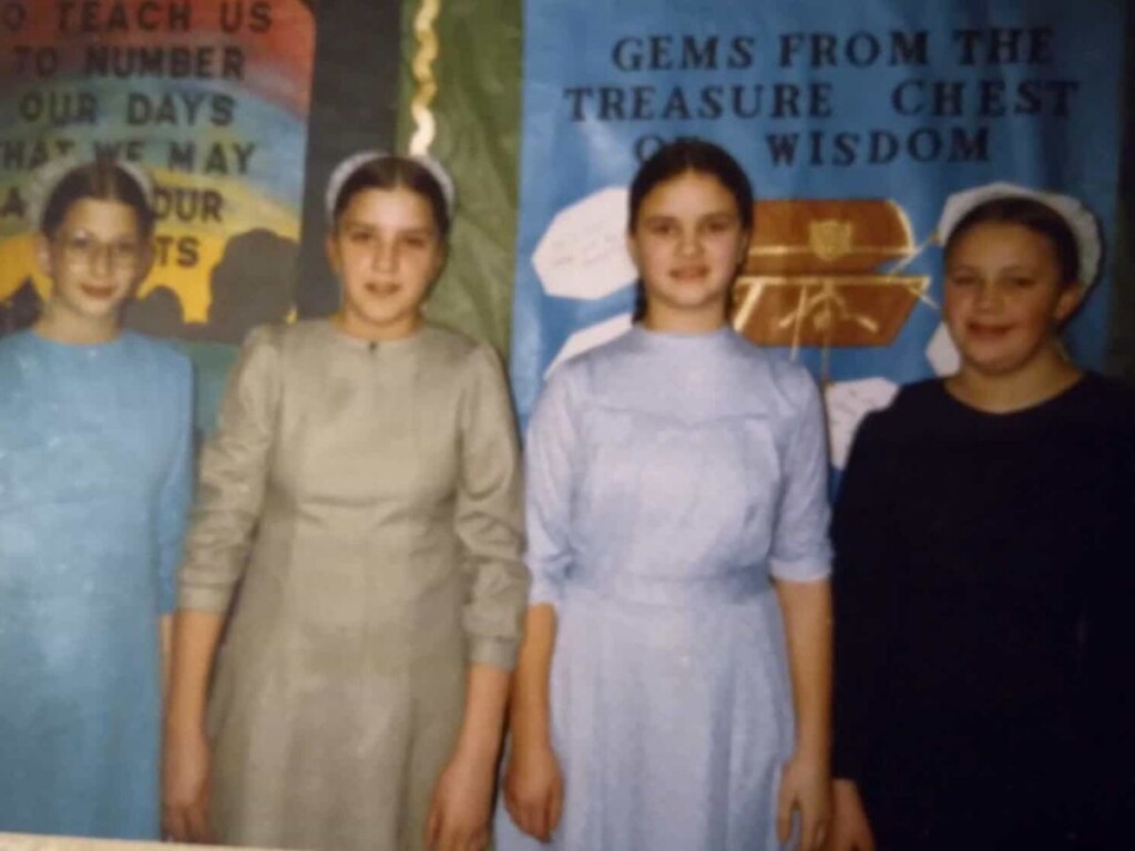 Amish and Mennonite school girls in my class.
