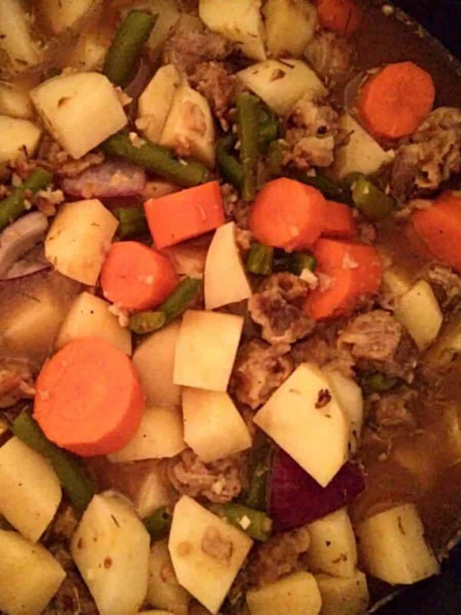 beef stew ready to cook.