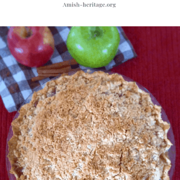 Amish Dutch apple pie