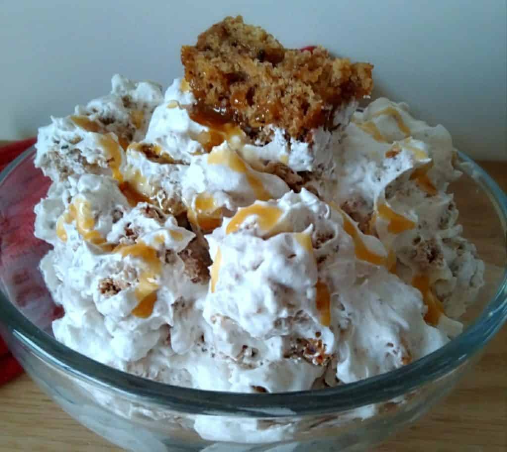 Amish date and nut cake pudding with cool whip