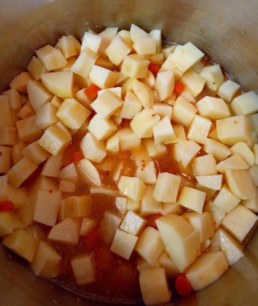 Potato cubes for potato soup