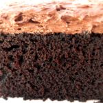 moist and fluffy chocolate cake with frosting