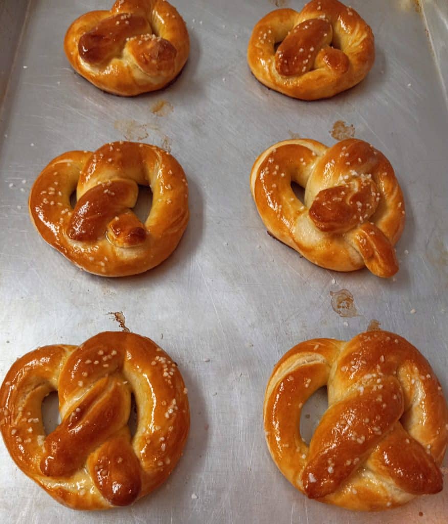 baked Amish soft pretzels