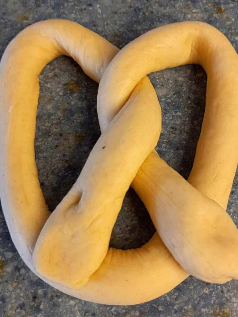a shaped soft pretzel.