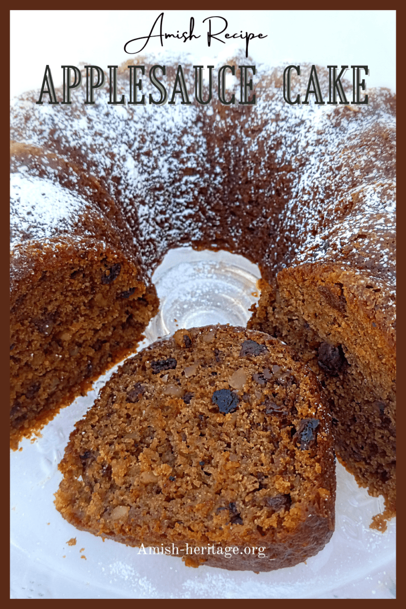 Amish Applesauce Cake Recipe Amish Heritage