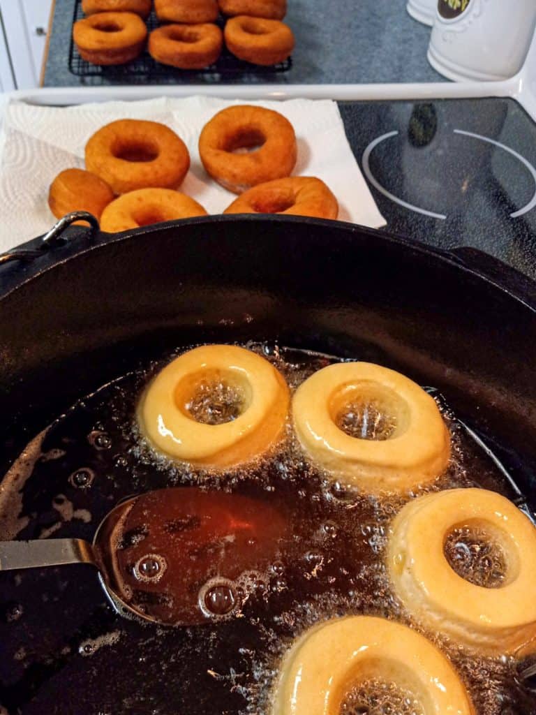 frying Amish donuts