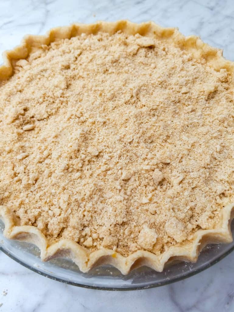 vanilla pie ready to bake.