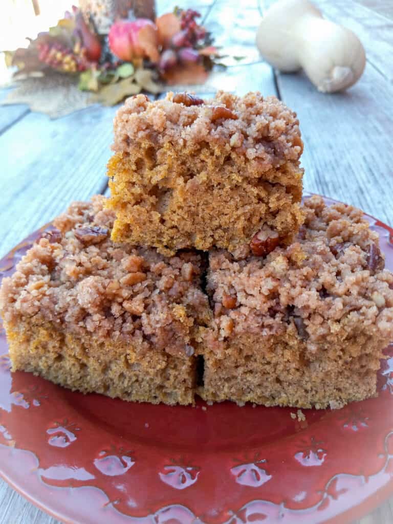 stack of fall coffee cake