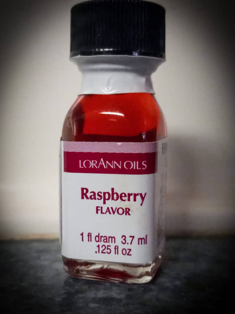 tiny bottle of LorAnn raspberry oil