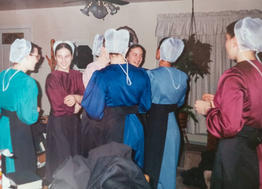 New Order Amish girls having a party