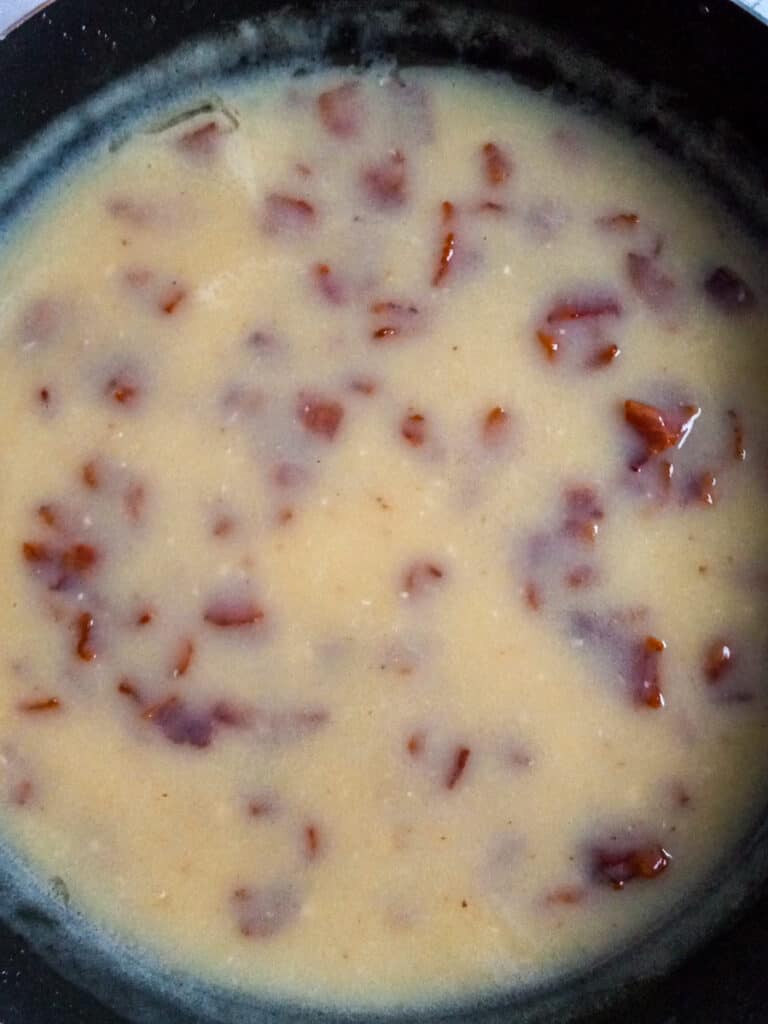 cooked dressing with bacon