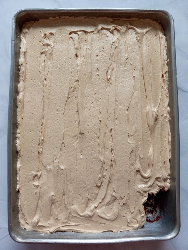 iced brownies in 9x13 pan