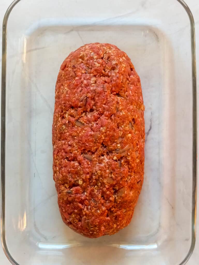 meatloaf in a 9x13" pan.