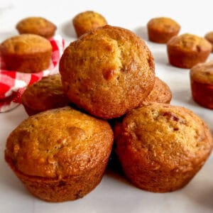 stacked bran muffins.