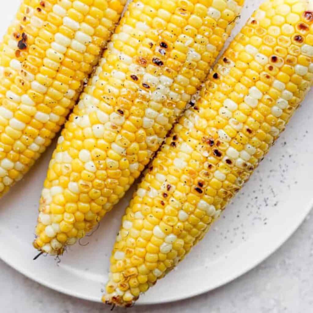 grilled corn on the cob.