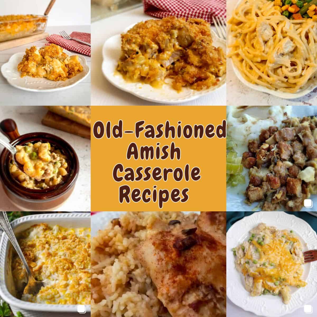 featuring 8 different Amish casserole dishes.