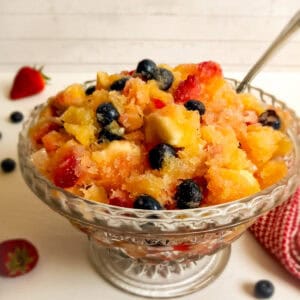 a lovely bowl of delicious fruit slush.