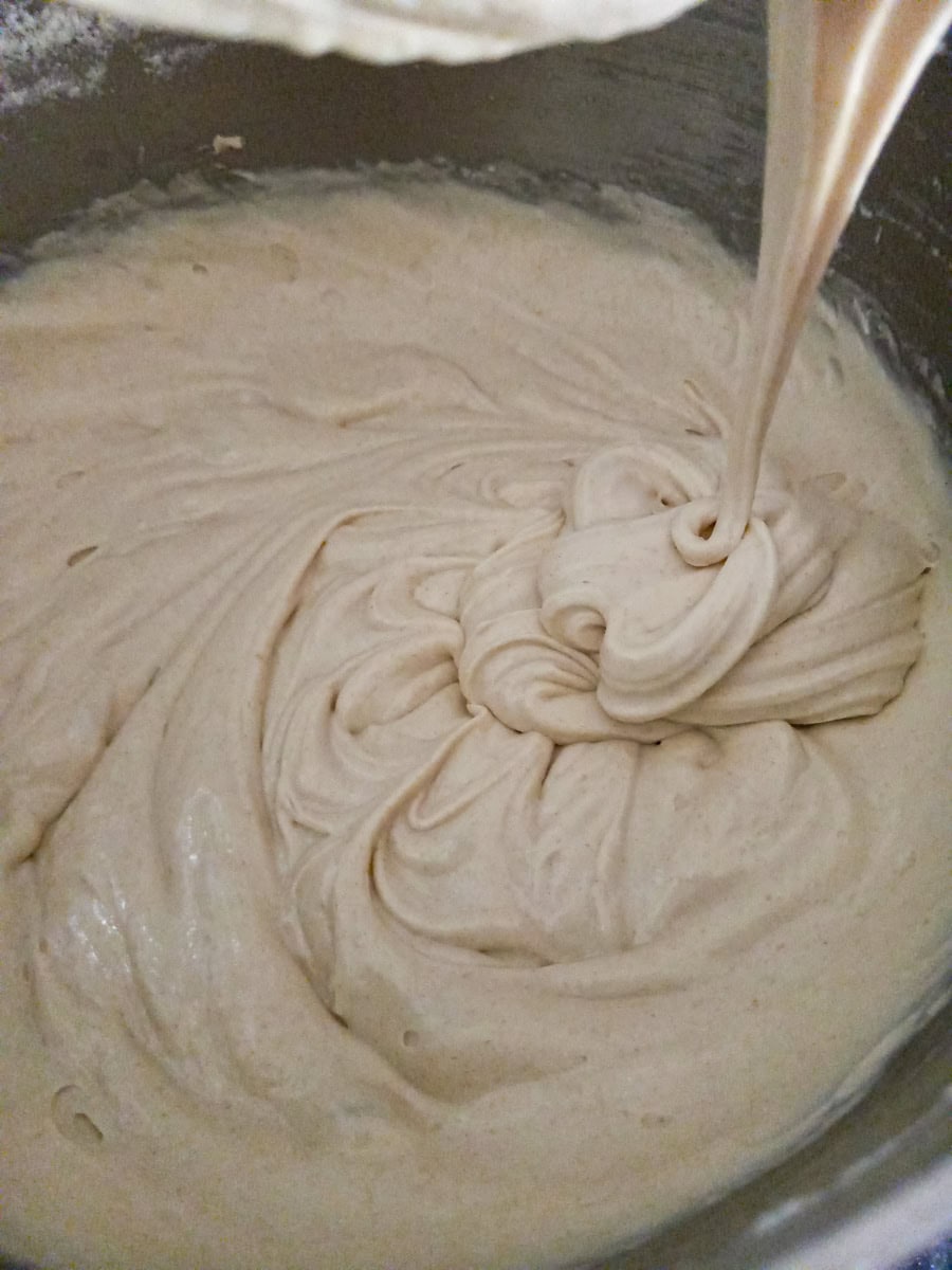bowl of cake batter.
