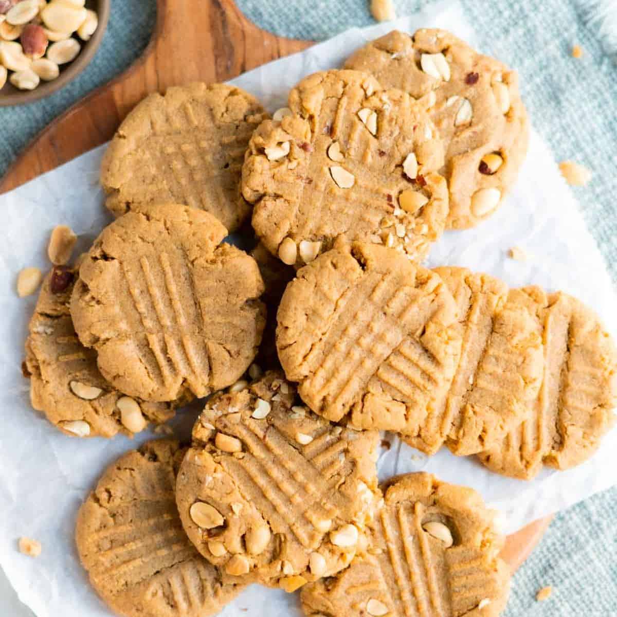 pile of gf peanut butter cookies.
