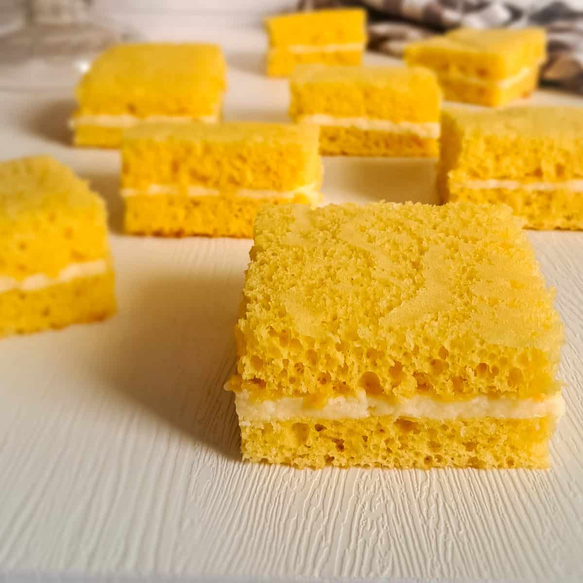 Homemade Twinkie cakes with filling.