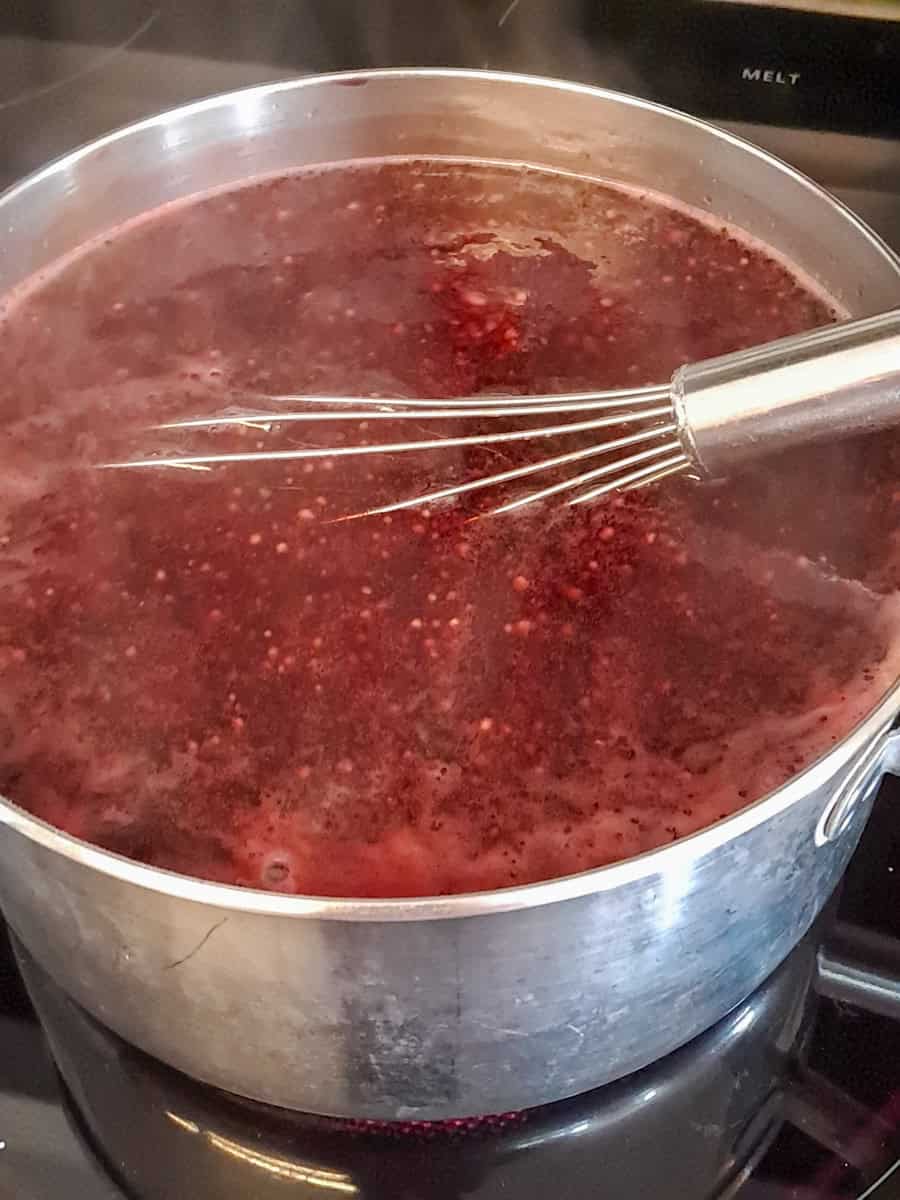 cooking tapioca in a large saucepan.