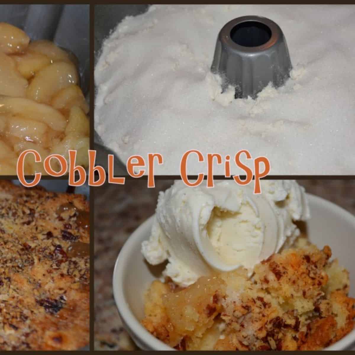 making apple cobbler crisp.