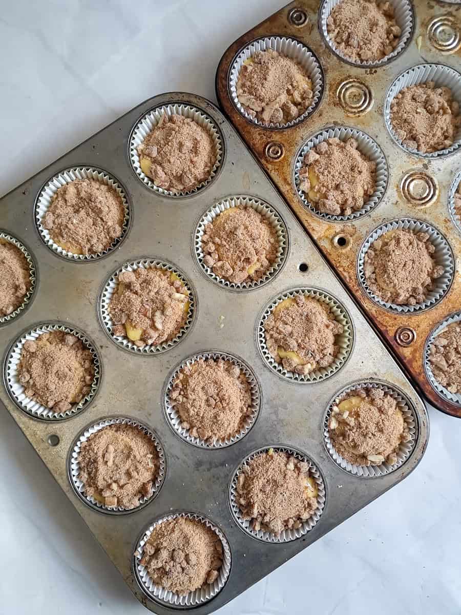 cinnamon muffins ready to bake.