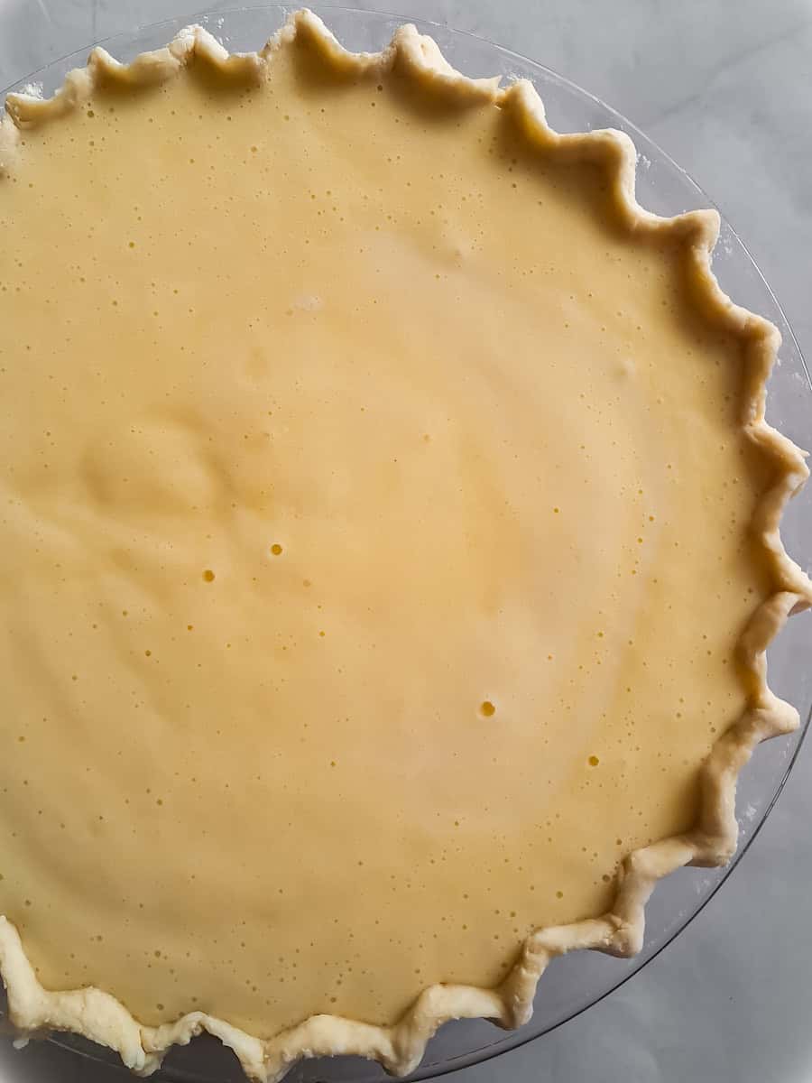 pie ready to be baked.